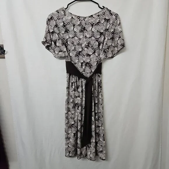 Wowmns Sz Small Y2K Forever 21 Babydoll Dress Brown Stretch Retro Hippie - Picture 4 of 7